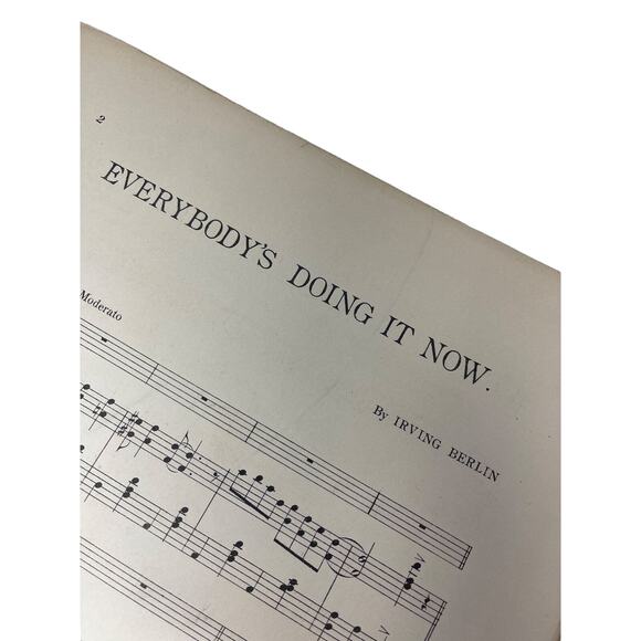 1911 Everybodys Doin It Now Sheet Music Irving Berlin Lydia Barry Large Format - Picture 2 of 8